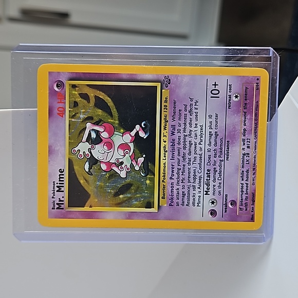 POKEMON~Mr. Mime Holo Rare # 6/64 Jungle - Picture 9 of 11
